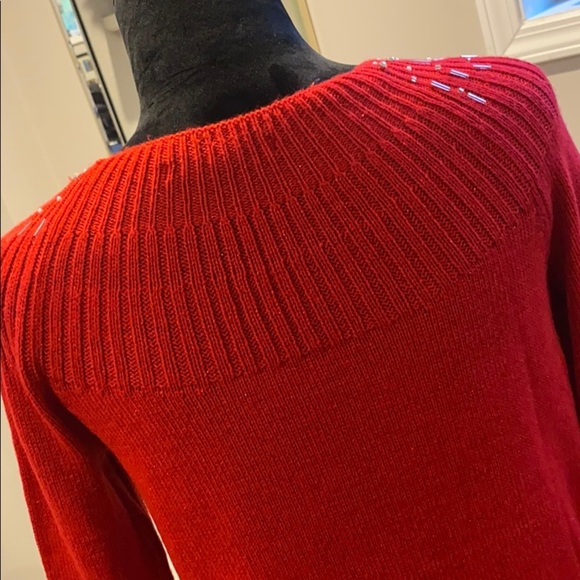 Apt. 9 Red Sweater - Rhinestone & Sparkle, Small - Picture 5 of 7
